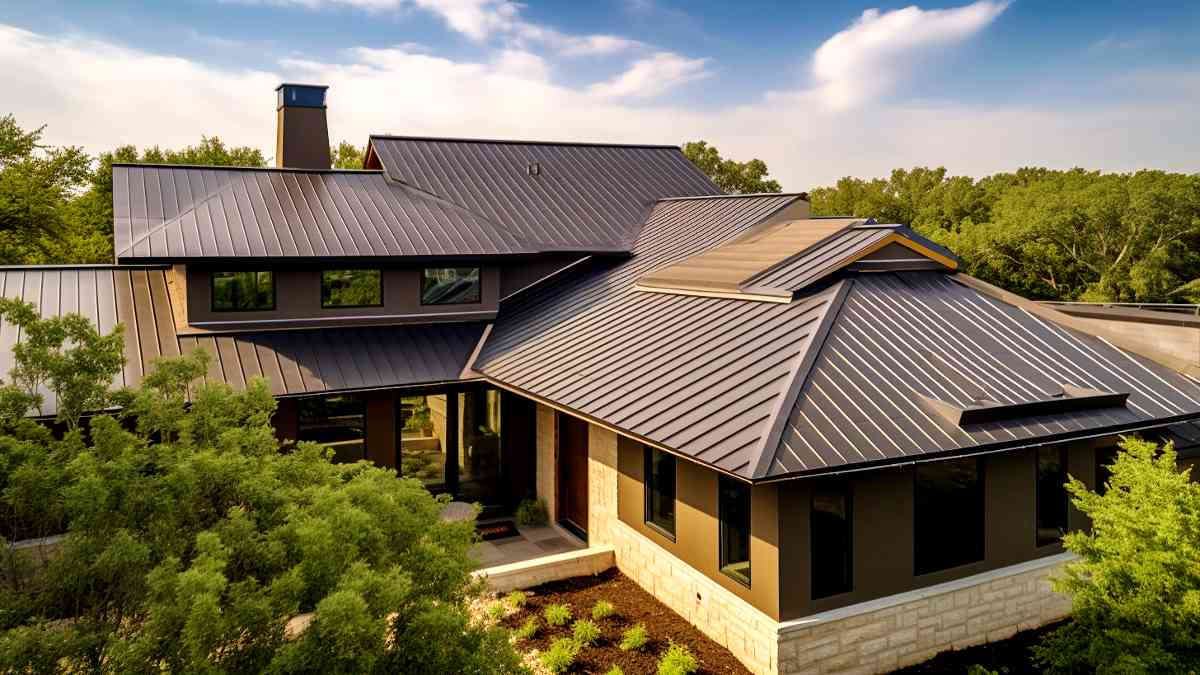 Standstanding seam brown metal roof in fort myers, florida