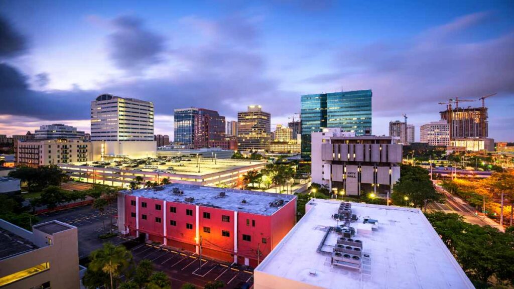 downtown view of Fort Meyers, Florida