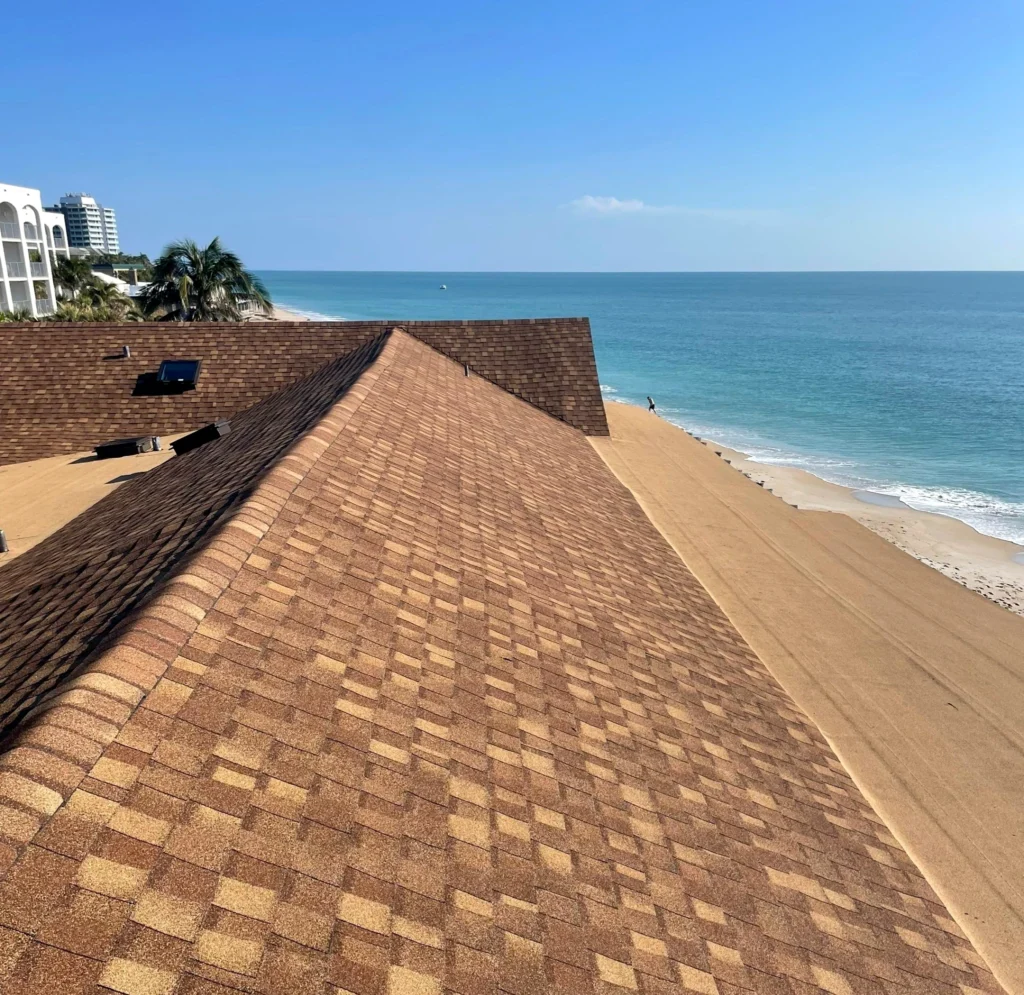 Commercial shingle reroof completed at the Historic Driftwood Resort in Vero Beach, Florida