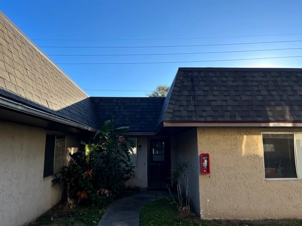 Commercial shingle reroof completed for Continental Family Properties in St. Cloud, Florida